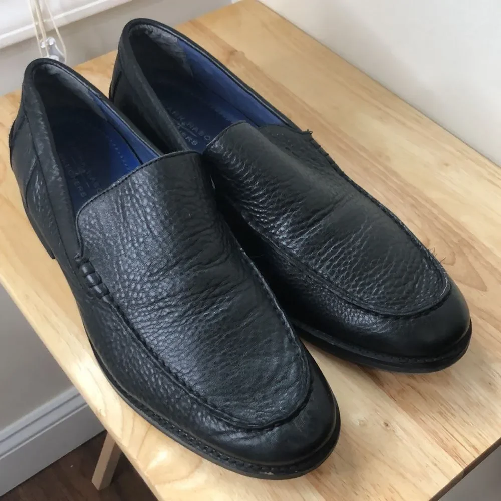 MARK NASON for SKECHERS size 13 black casual dress leather slip on loafers